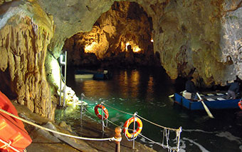 Emerald Cave in Conca dei Marini on the Amalfi Coast, Italy