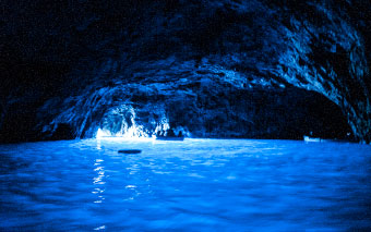 Blue Grotto on Capri island, Italy