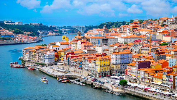 The seafront in Porto, Portugal